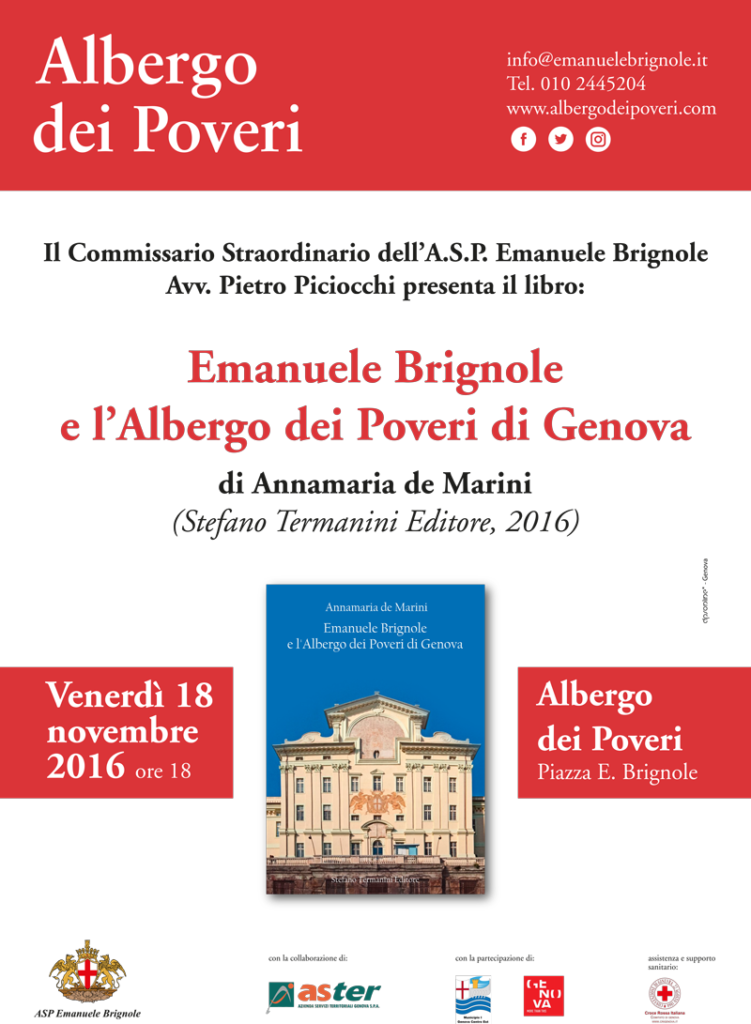 Presentazione del libro Emanuele Brignole e l'Albergo dei Poveri a Genova